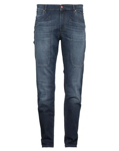 Jeckerson Man Jeans Blue Size 31 Cotton, Elastomultiester, Elastane