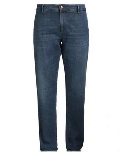 Jeckerson Man Jeans Blue Size 34 Cotton, Elastomultiester, Elastane