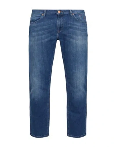 Jeckerson Man Jeans Blue Size 38 Cotton, Chlorofiber, Elastomultiester, Rubber