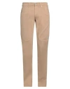 Jeckerson Man Jeans Camel Size 35 Cotton, Elastane In Beige