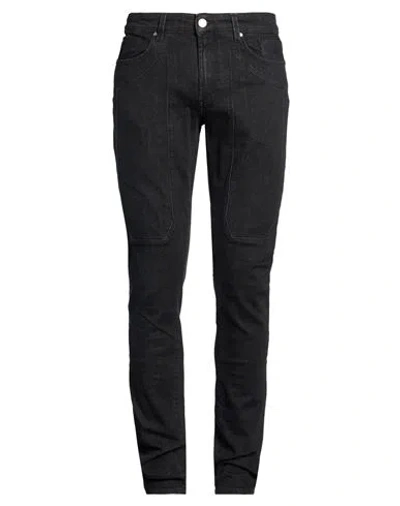 Jeckerson Man Jeans Charcoal Size 36 Cotton, Elastane In Grey