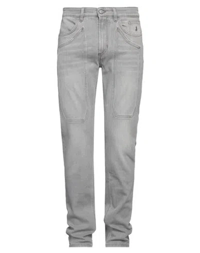 Jeckerson Man Jeans Grey Size 32 Cotton, Post-consumer Recycled Cotton, Recycled Polyester, Rubber
