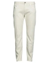 Jeckerson Man Pants Ivory Size 34 Cotton, Lyocell, Elastane In White