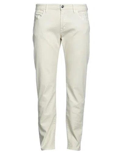 Jeckerson Man Pants Ivory Size 34 Cotton, Lyocell, Elastane In White