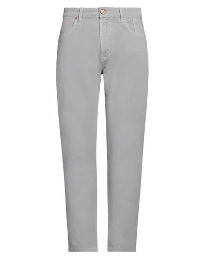 Jeckerson Man Jeans Light Grey Size 35 Cotton, Elastane