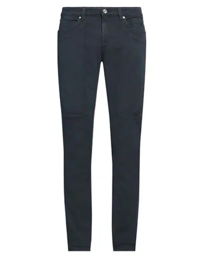 Jeckerson Man Jeans Midnight Blue Size 35 Cotton, Elastane