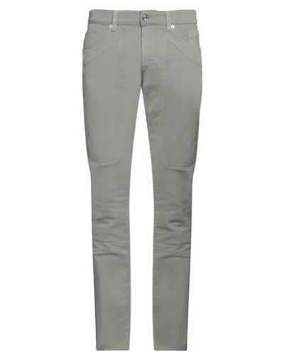 Jeckerson Man Jeans Sage Green Size 35 Cotton, Elastane