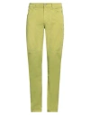 Jeckerson Man Pants Lime Green Size 32 Cotton, Elastane