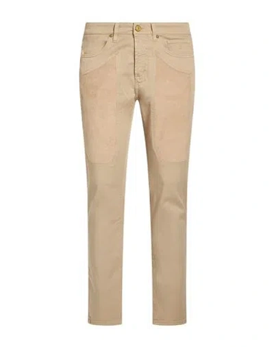 Jeckerson Man Pants Beige Size 28 Cotton, Elastane In Neutral