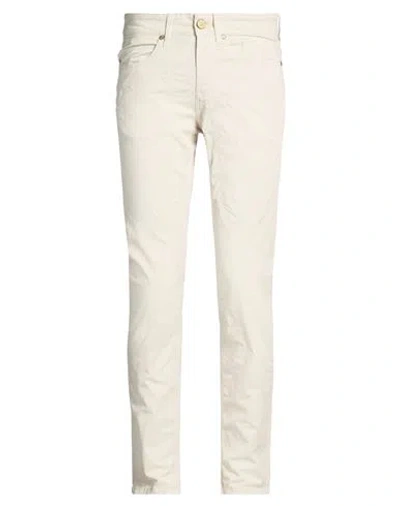 Jeckerson Man Pants Beige Size 30 Cotton, Elastane In White