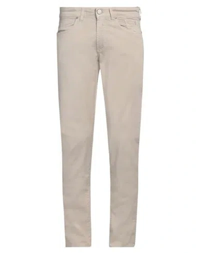 Jeckerson Man Pants Beige Size 31 Cotton, Elastane