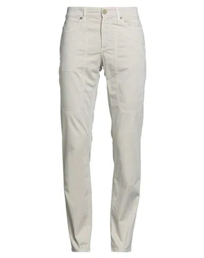 Jeckerson Man Pants Beige Size 33 Cotton, Elastane In Gray