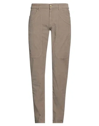 Jeckerson Man Pants Beige Size 35 Cotton, Elastane In Sand