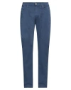 Jeckerson Man Pants Blue Size 35 Cotton, Elastane
