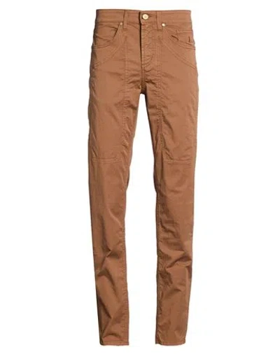 Jeckerson Man Pants Brown Size 29 Cotton, Elastane