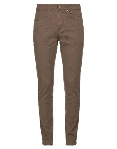 Jeckerson Man Pants Brown Size 30 Cotton, Elastane In Multi