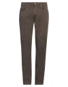 Jeckerson Man Pants Brown Size 35 Cotton, Recycled Cotton, Elastane