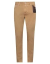 Jeckerson Man Pants Camel Size 31 Cotton, Elastomultiester, Elastane In Brown