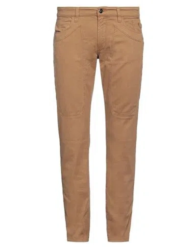 JECKERSON JECKERSON MAN PANTS CAMEL SIZE 32 COTTON, LYOCELL, ELASTANE