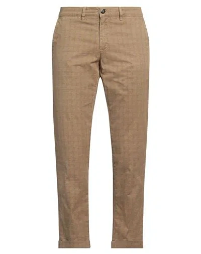 Jeckerson Man Pants Camel Size 33 Cotton, Elastane In Beige