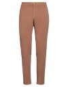 Jeckerson Man Pants Camel Size 34 Cotton, Organic Cotton, Elastane In Beige