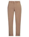 Jeckerson Man Pants Camel Size 35 Lyocell, Cotton, Elastane In Beige