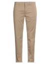 Jeckerson Man Pants Camel Size 40 Cotton, Elastane In Brown