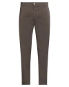 Jeckerson Man Pants Chocolate Brown Size 42 Cotton, Elastane
