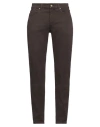 Jeckerson Man Pants Dark Brown Size 33 Cotton, Elastane