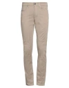 Jeckerson Man Pants Taupe Size 31 Cotton, Elastane In Grey