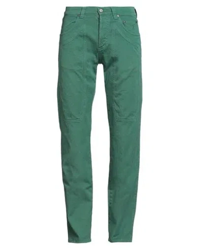 Jeckerson Man Pants Green Size 32 Cotton, Elastane