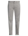 Jeckerson Man Pants Grey Size 40 Cotton, Elastane In Grey