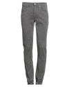 Jeckerson Man Pants Grey Size 31 Cotton, Elastane In Gray