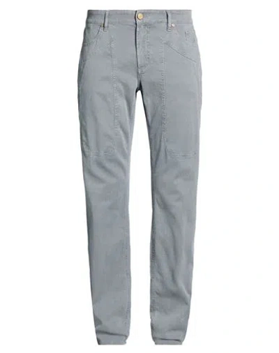 Jeckerson Man Pants Grey Size 31 Cotton, Elastane In Gray