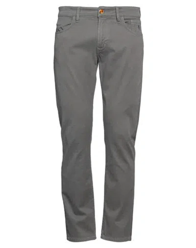 Jeckerson Man Pants Grey Size 32 Cotton, Elastane In Gray