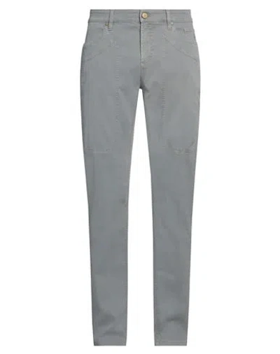 JECKERSON JECKERSON MAN PANTS GREY SIZE 35 COTTON, ELASTANE
