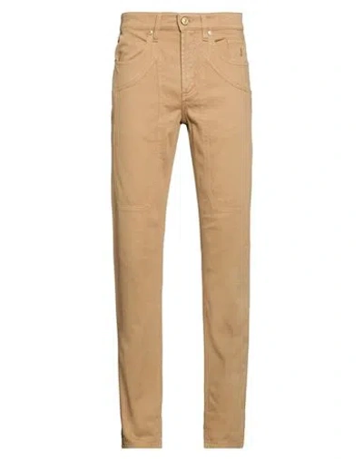 Jeckerson Man Pants Khaki Size 29 Cotton, Elastane In Neutral