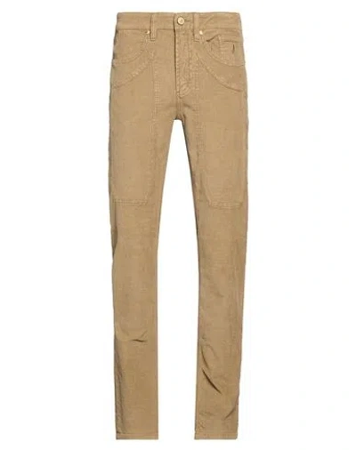 Jeckerson Man Pants Khaki Size 29 Cotton, Tencel, Elastane In Sand