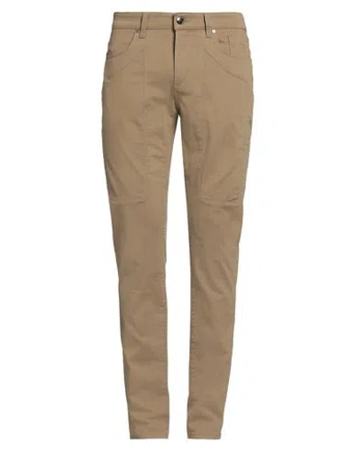 Jeckerson Man Pants Khaki Size 40 Cotton, Elastane In Beige