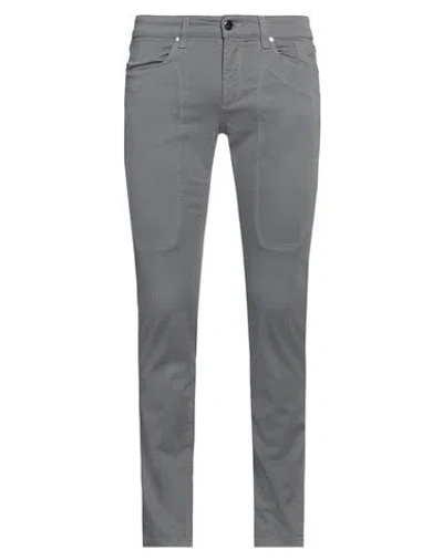 Jeckerson Man Pants Lead Size 32 Cotton, Elastane In Grey