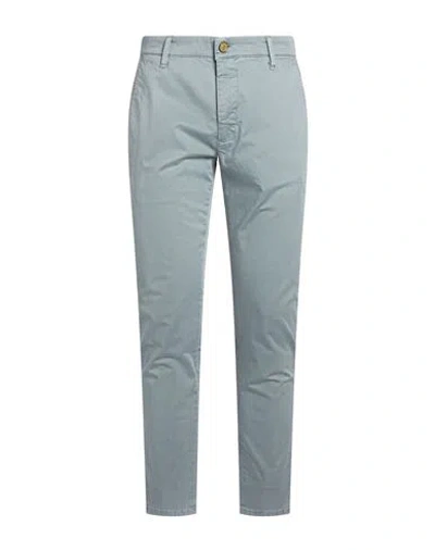 Jeckerson Man Pants Light Grey Size 31 Cotton, Elastane In Blue