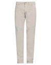 Jeckerson Man Pants Light Grey Size 33 Cotton, Elastane, Polyester, Polyurethane In Neutral