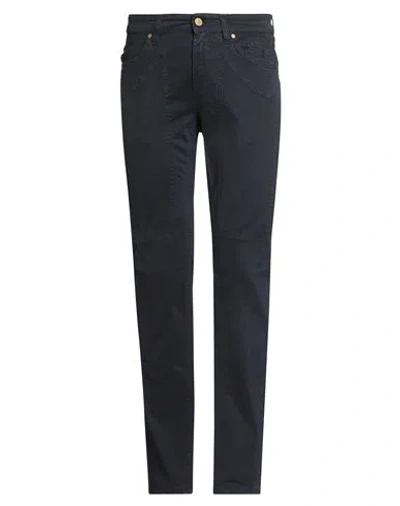 JECKERSON JECKERSON MAN PANTS MIDNIGHT BLUE SIZE 30 COTTON, ELASTANE