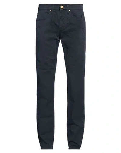 Jeckerson Man Pants Midnight Blue Size 30 Cotton, Elastane