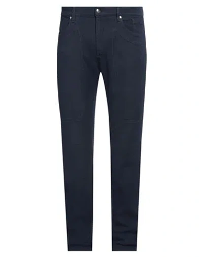 Jeckerson Man Pants Midnight Blue Size 32 Cotton, Elastane