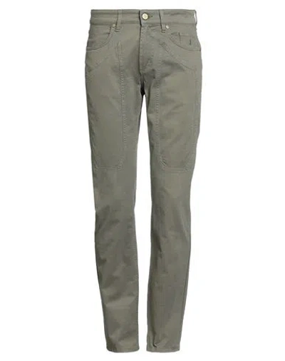 Jeckerson Man Pants Military Green Size 30 Cotton, Elastane