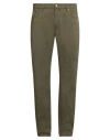 Jeckerson Man Pants Military Green Size 31 Cotton, Elastane