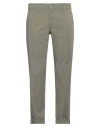 Jeckerson Man Pants Military Green Size 35 Cotton, Elastane