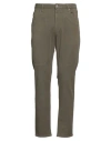 Jeckerson Man Pants Military Green Size 33 Cotton, Elastane