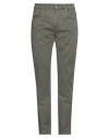 Jeckerson Man Pants Military Green Size 35 Cotton, Elastane